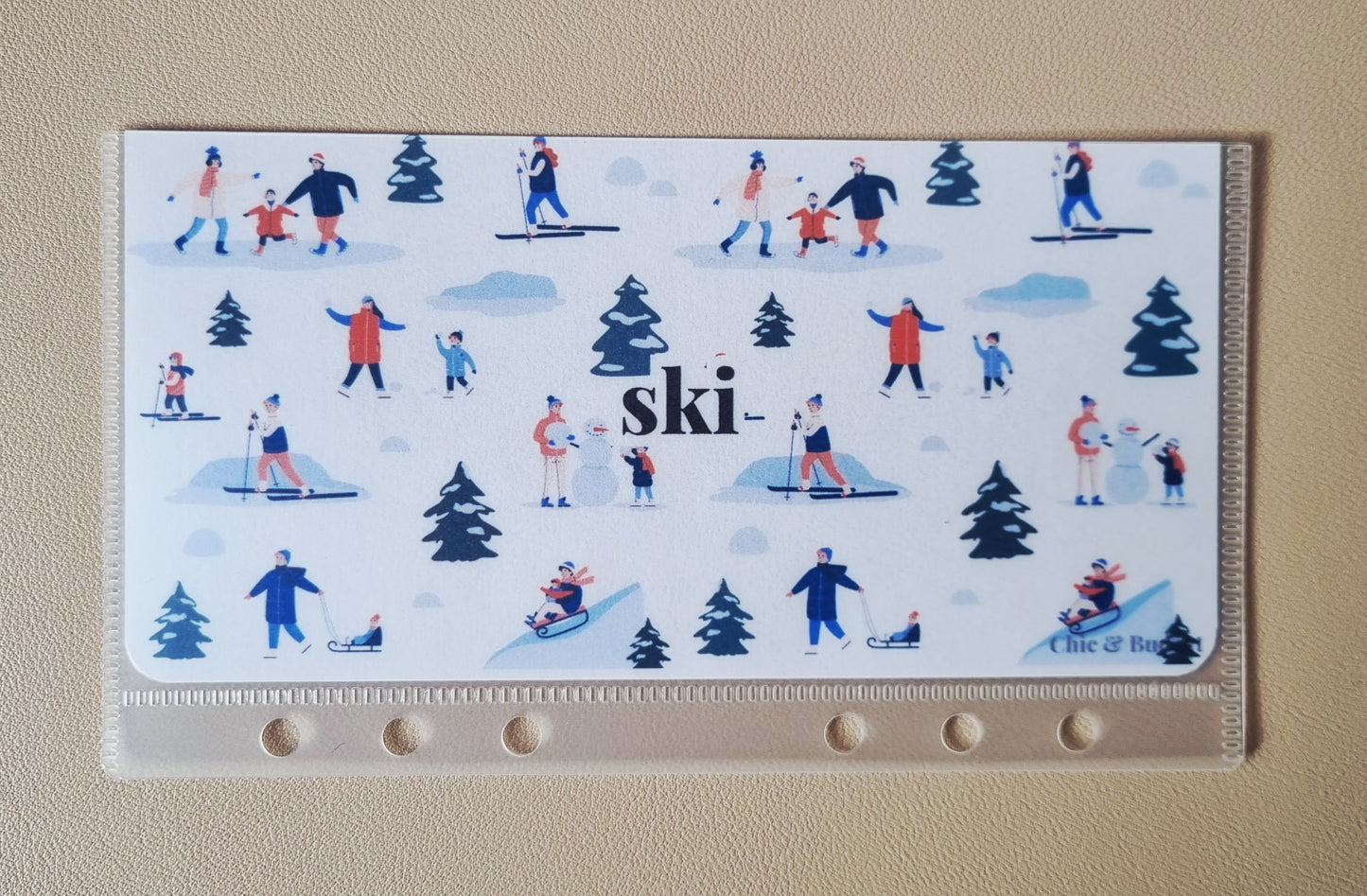 Enveloppe " Ski" - A6 (2 designs)