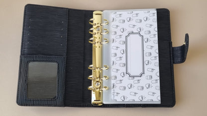 classeur A6 en cuir - Collection Sophie